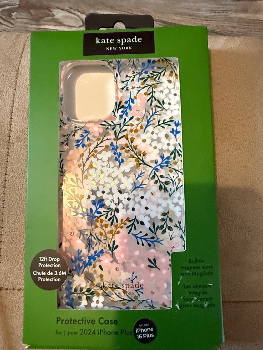 kate spade Floral iPhone 16 Plus Case — Pink, White, Blue